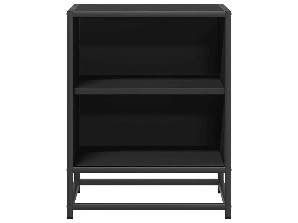 Nachttische 2 Stk. Schwarz 40x31x50 cm Holzwerkstoff und Metall