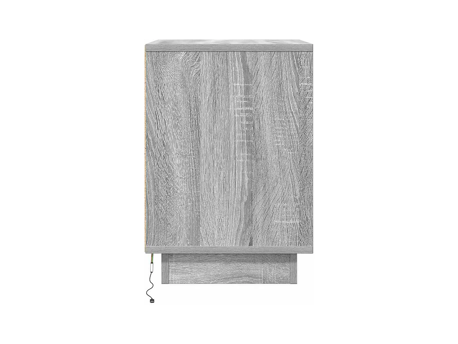 Nachtkastjes met LED 2 st 38x34x50 cm grijs sonoma