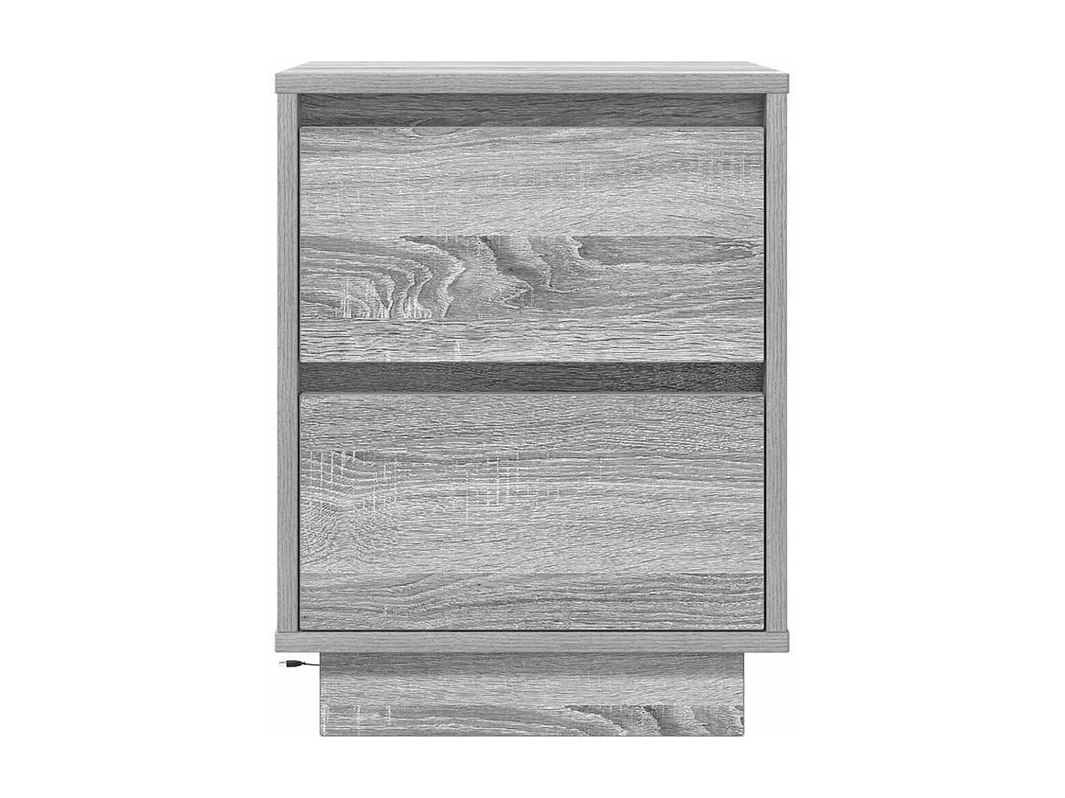 Nachttische mit LED-Leuchten 2 Stk. Grau Sonoma 38x34x50 cm