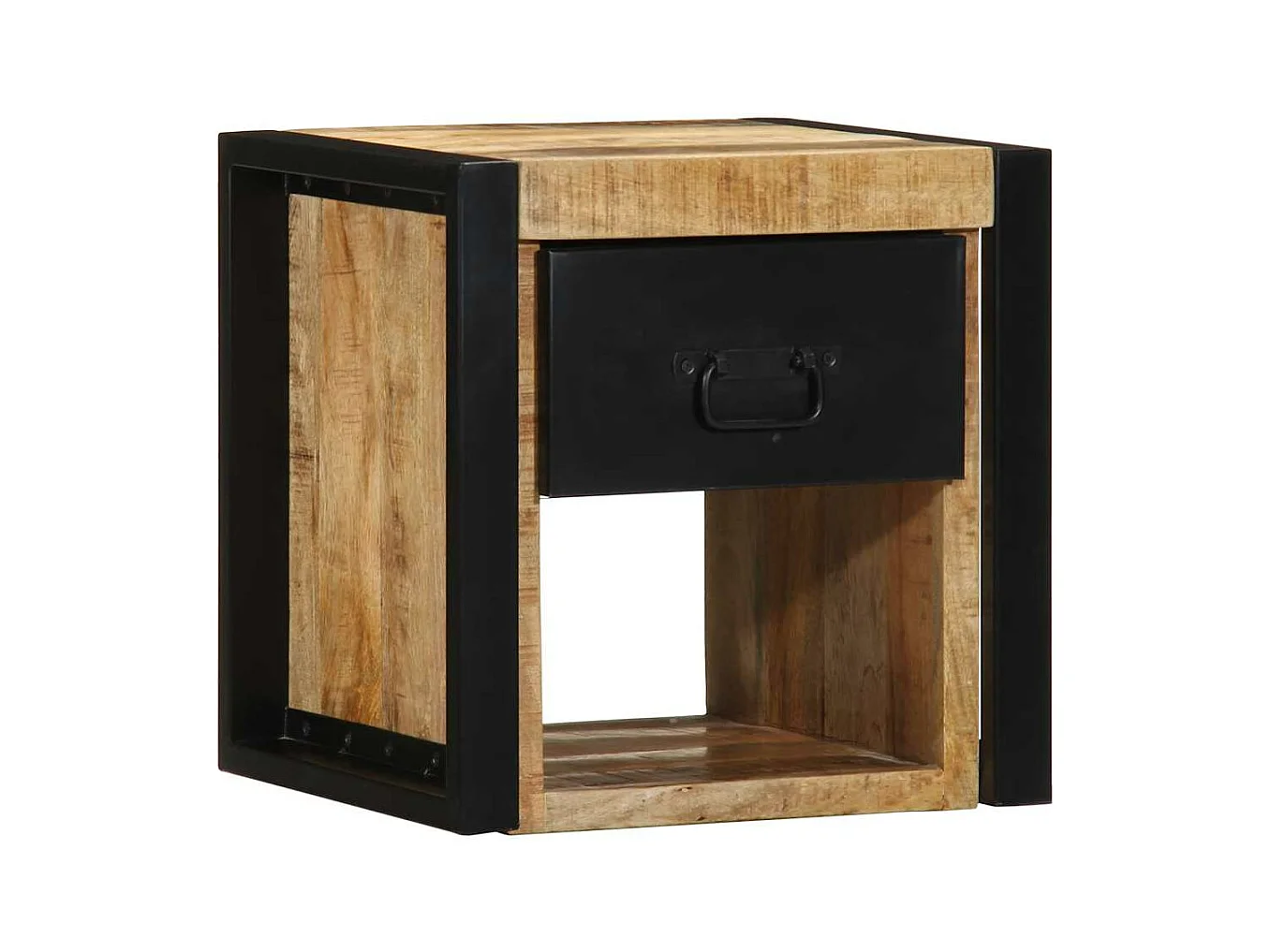 Tables de chevet 2 pcs 40x35x40 cm bois de manguier massif brut
