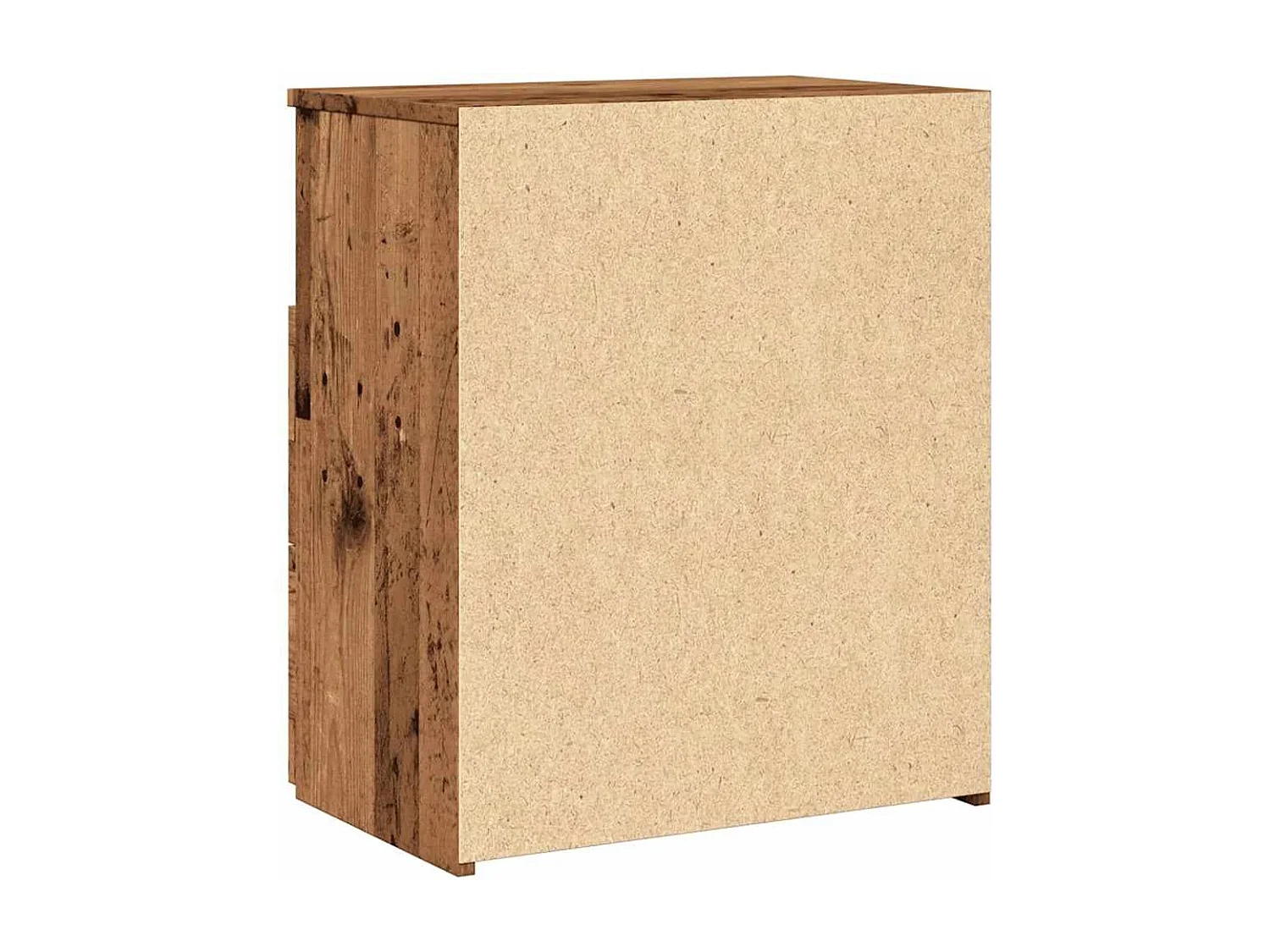 Nachtkastje 50x32x60 cm bewerkt hout oud houtkleurig