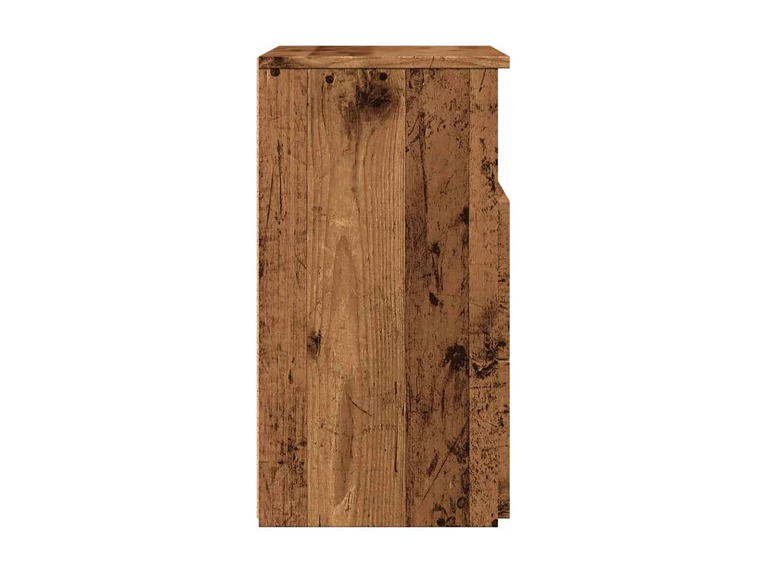 Nachtkastje 50x32x60 cm bewerkt hout oud houtkleurig