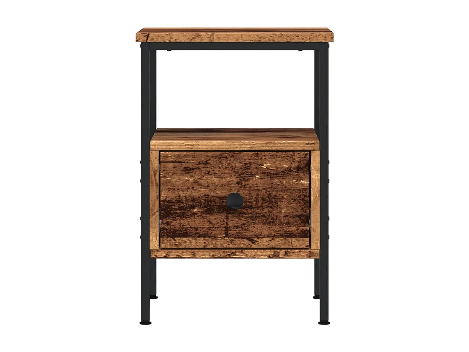 Tables de chevet 2 pcs vieux bois 34x36x50 cm bois d'ingénierie