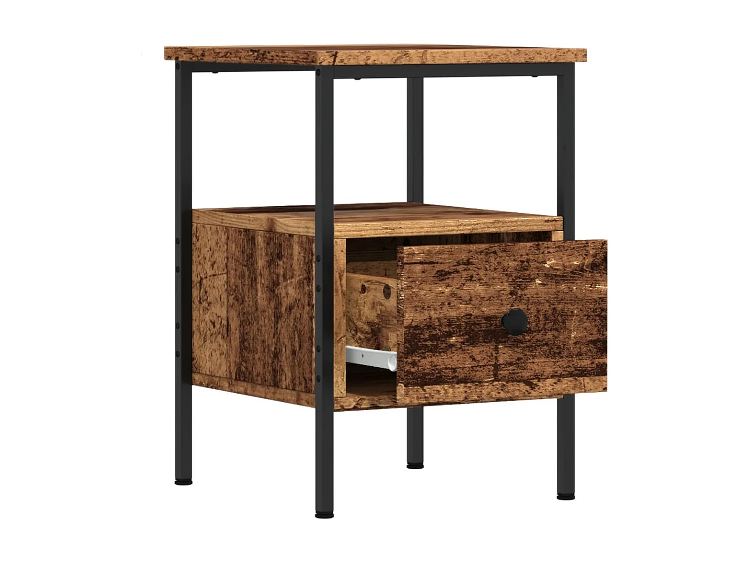 Tables de chevet 2 pcs vieux bois 34x36x50 cm bois d'ingénierie