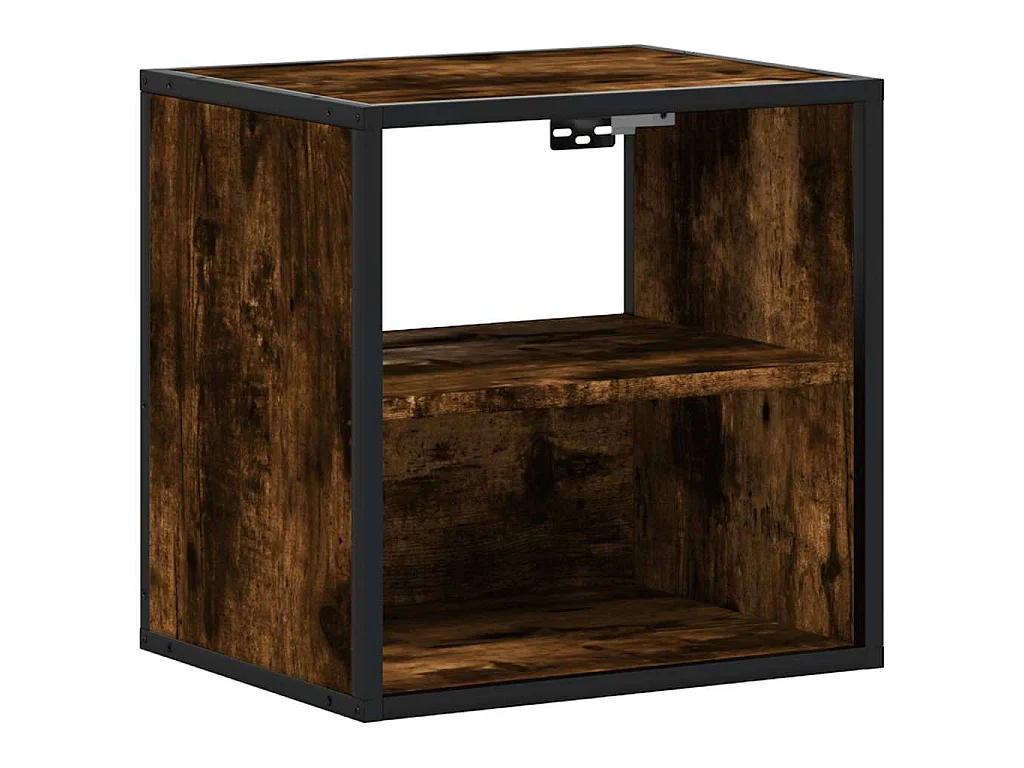 Mesa de cabeceira de parede 40x31x39,5 cm carvalho fumado