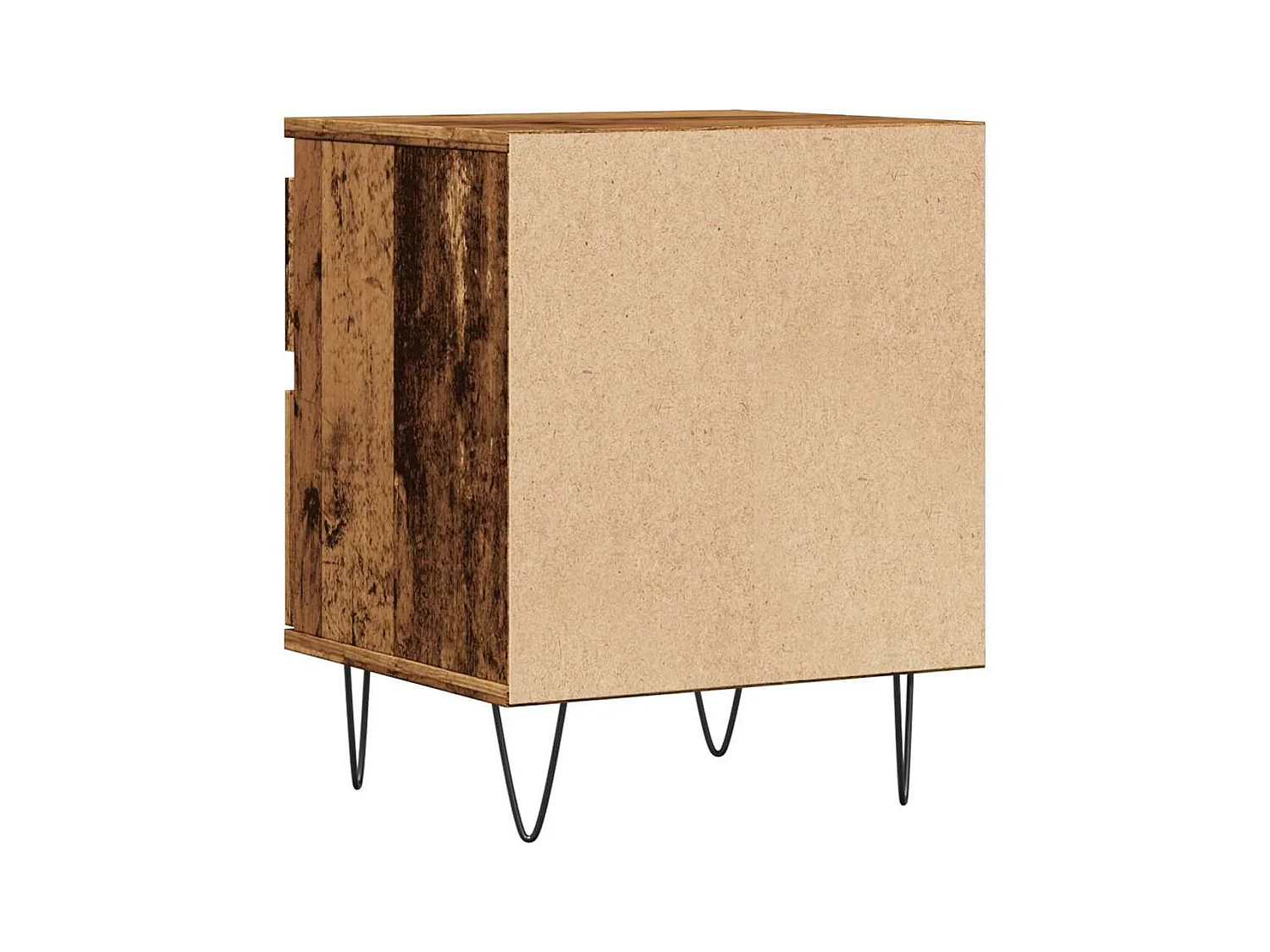 Tables de chevet 2 pcs vieux bois 40x35x50 cm bois d’ingénierie