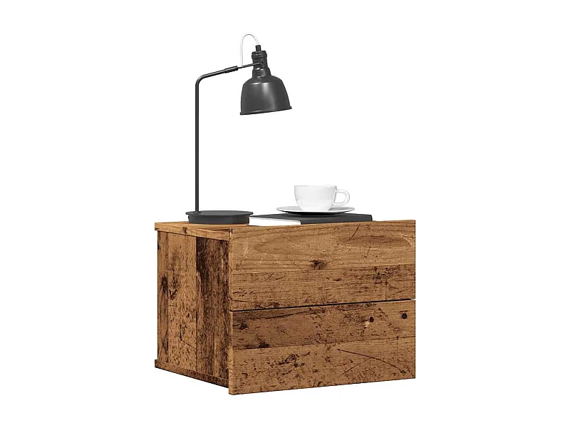Comodino a Muro Legno Antico 40x32x30 cm