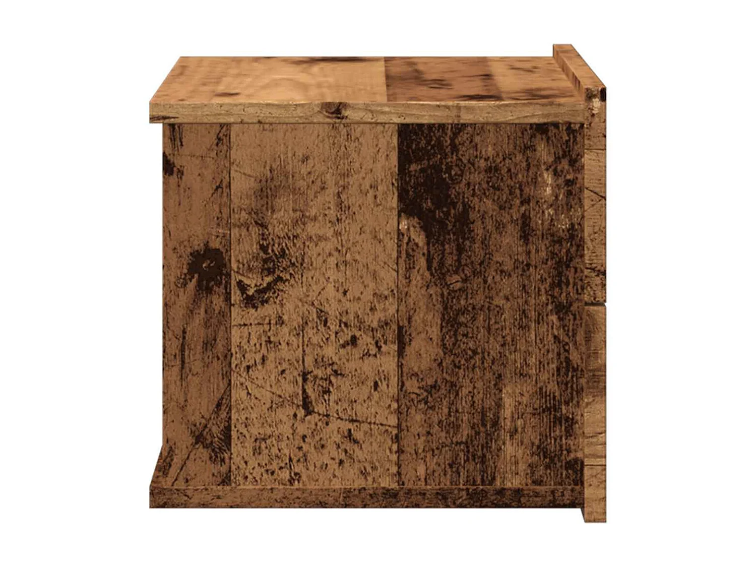 Table de chevet murale vieux bois 40x32x30 cm