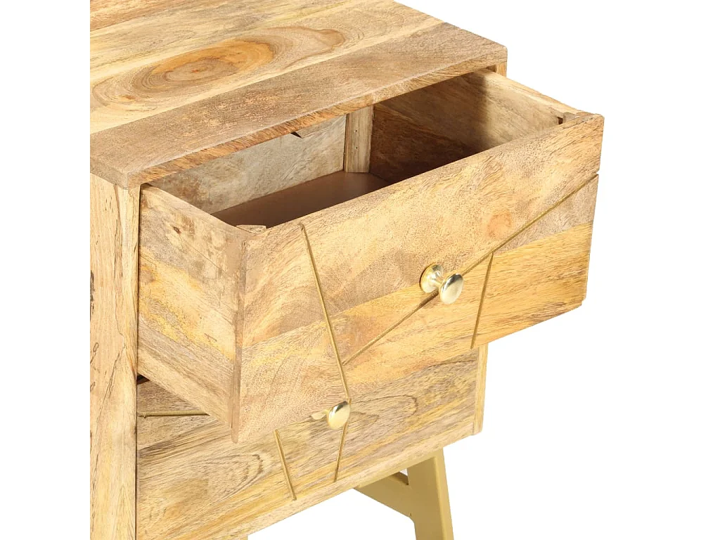 Nachtkastje 40x30x50 cm massief mangohout