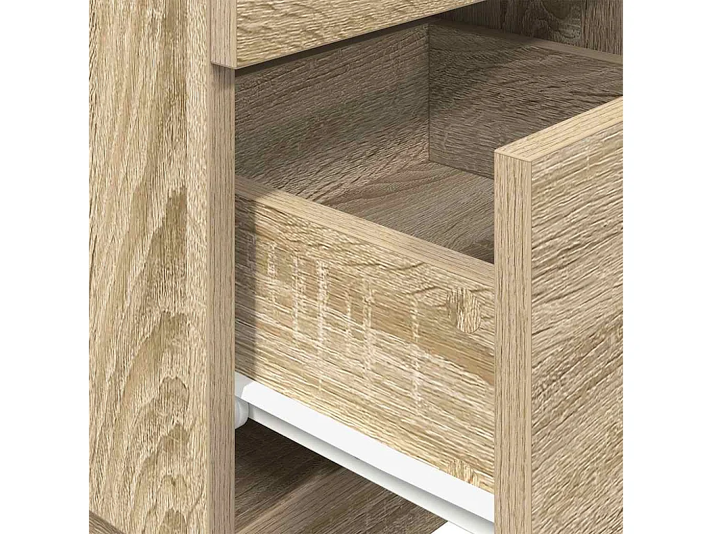 Nachttisch mit 2 Schubladen Sonoma-Eiche 36x36x68 cm