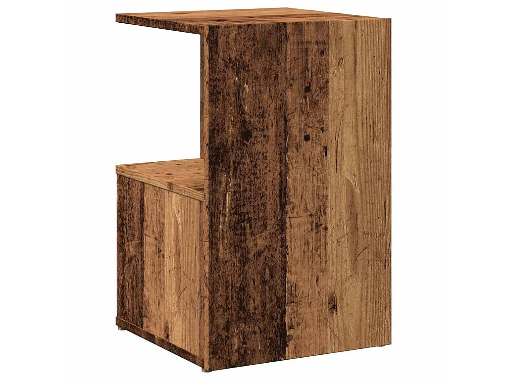 Table de chevet vieux bois 35x35x55 cm bois d'ingénierie