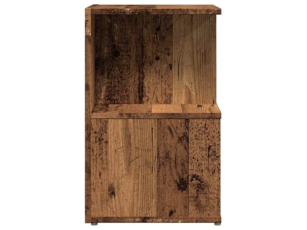 Table de chevet vieux bois 35x35x55 cm bois d'ingénierie