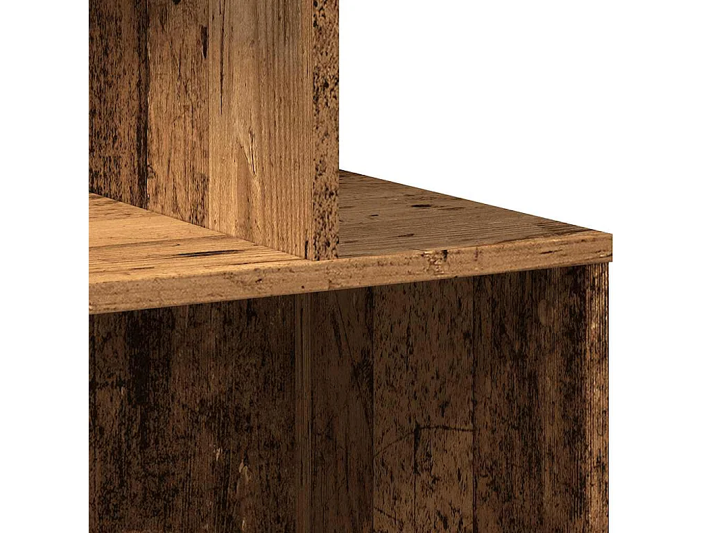 Table de chevet vieux bois 35x35x55 cm bois d'ingénierie