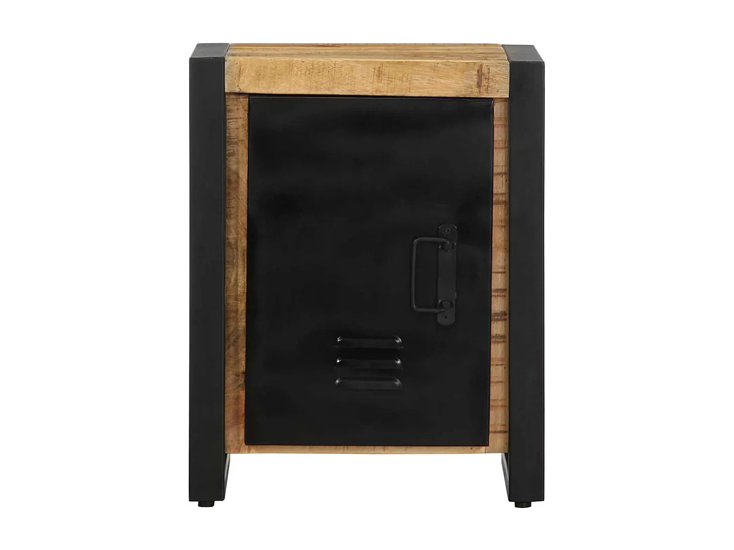 Nachttisch 40x30x51 cm Raues Mangoholz