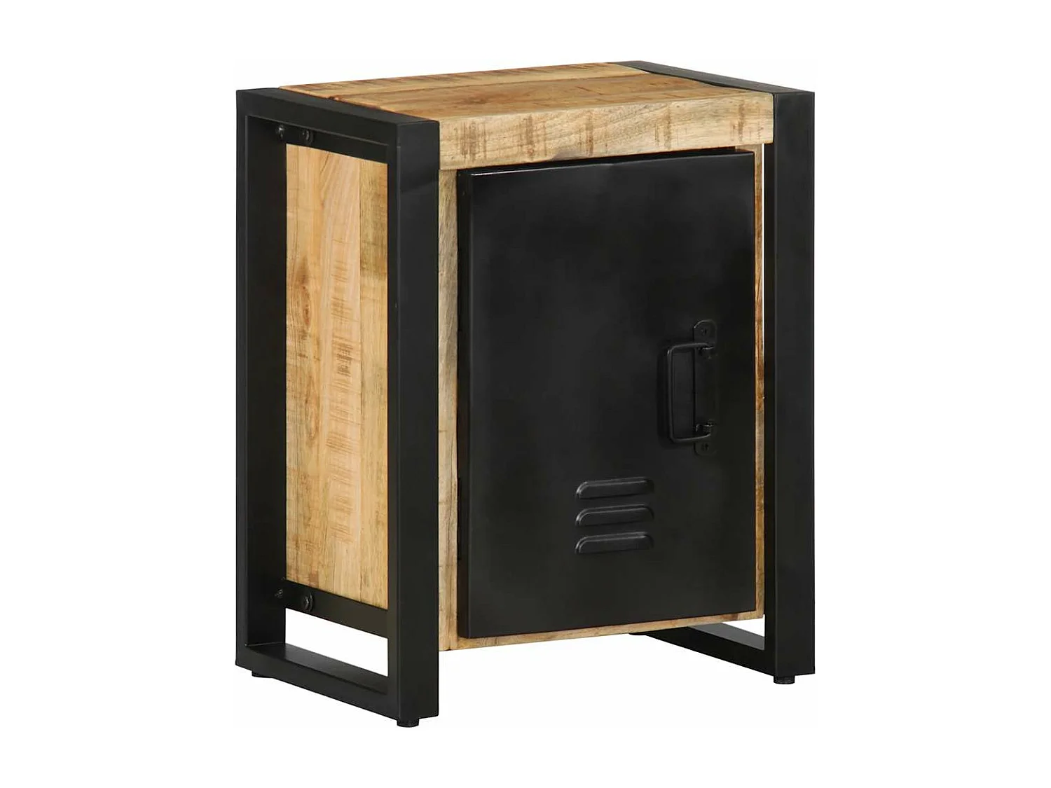 Nachttisch 40x30x51 cm Raues Mangoholz