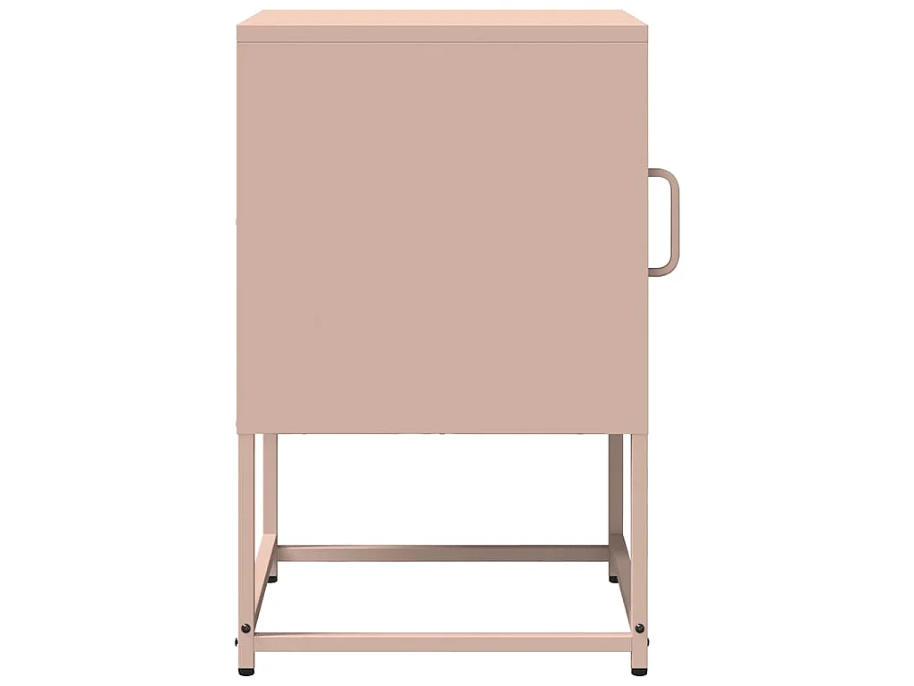 Comodino Rosa 36x39x60,5 cm in Acciaio Laminato a Freddo
