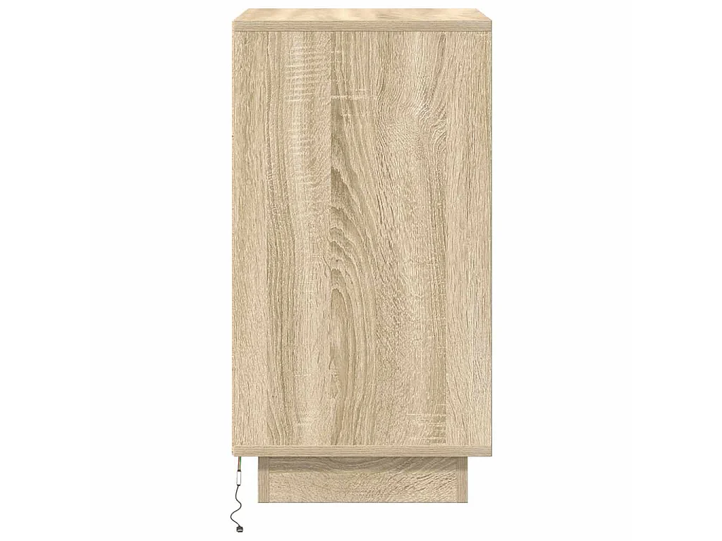Nachttisch mit LED-Leuchten Sonoma-Eiche 38x34x65 cm
