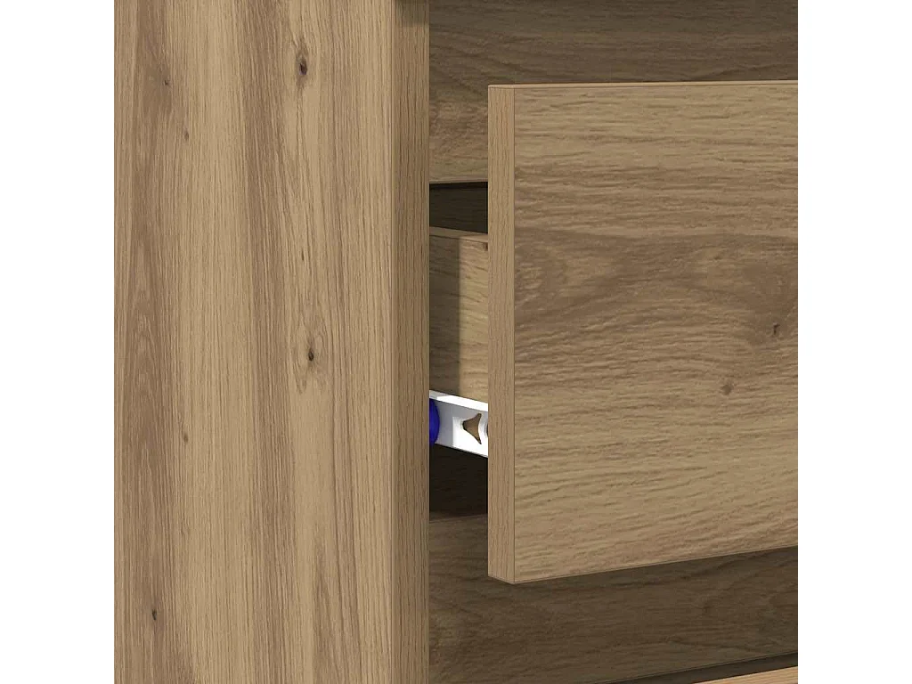 Tables de chevet 2 pcs chêne artisanal bois d'ingénierie