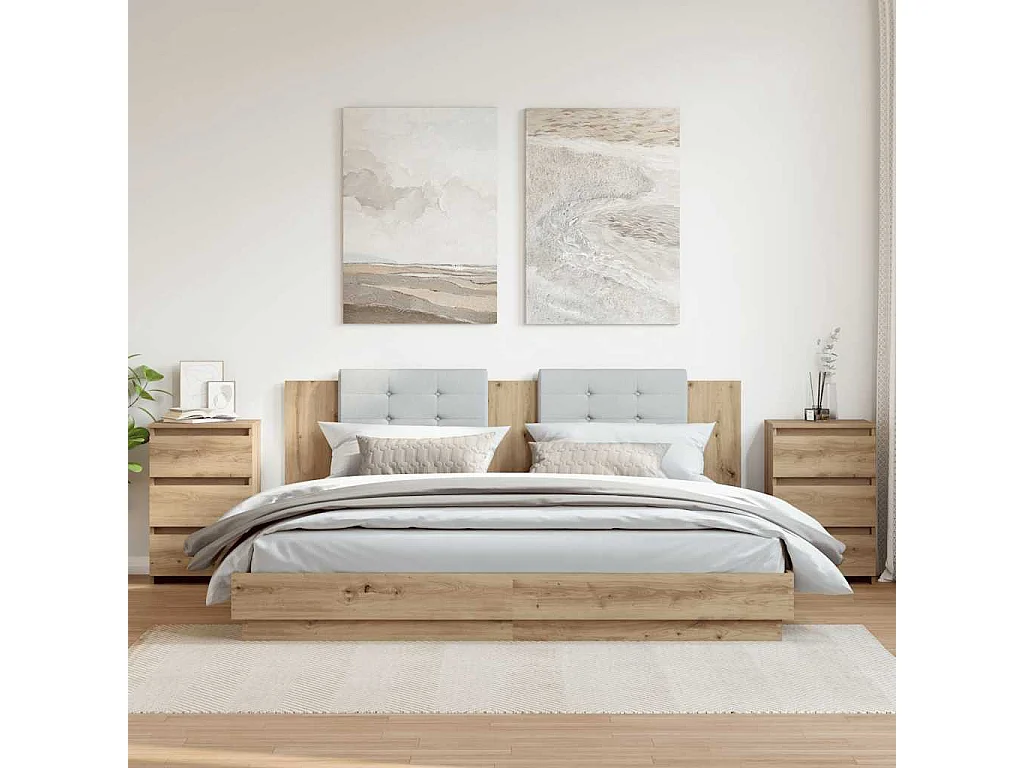 Nachttische 2 Stk. Artisan-Eiche 40x35x62,5 cm Holzwerkstoff