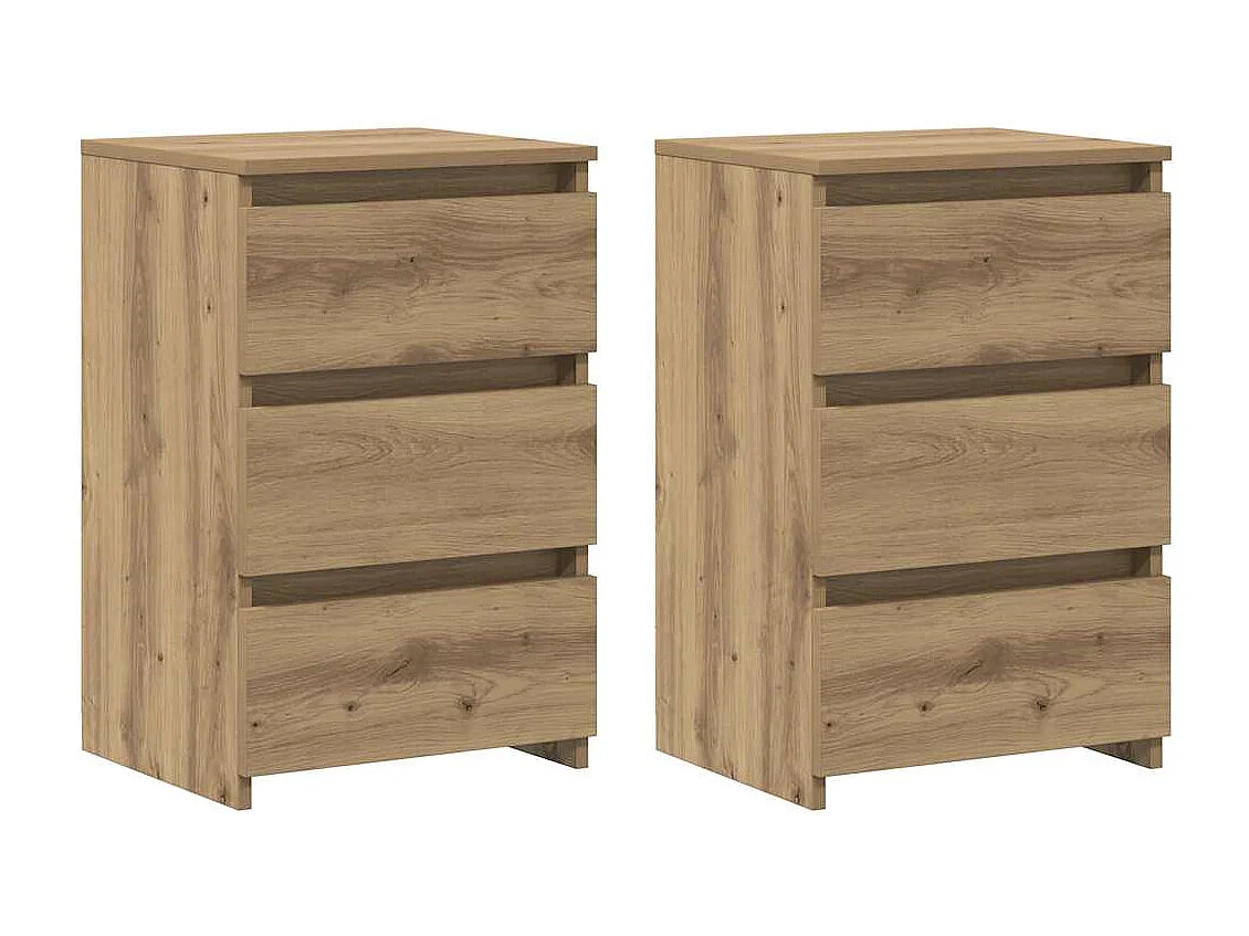 Nachttische 2 Stk. Artisan-Eiche 40x35x62,5 cm Holzwerkstoff