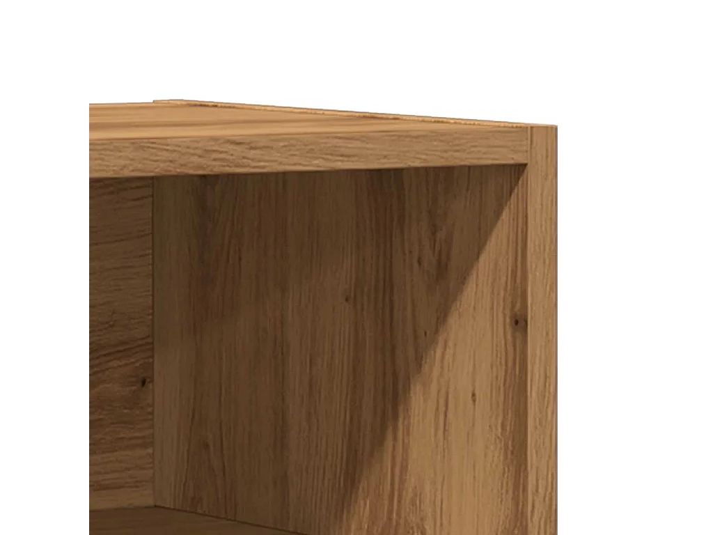 Table de chevet chêne artisanal 40x30x50 cm bois d'ingénierie