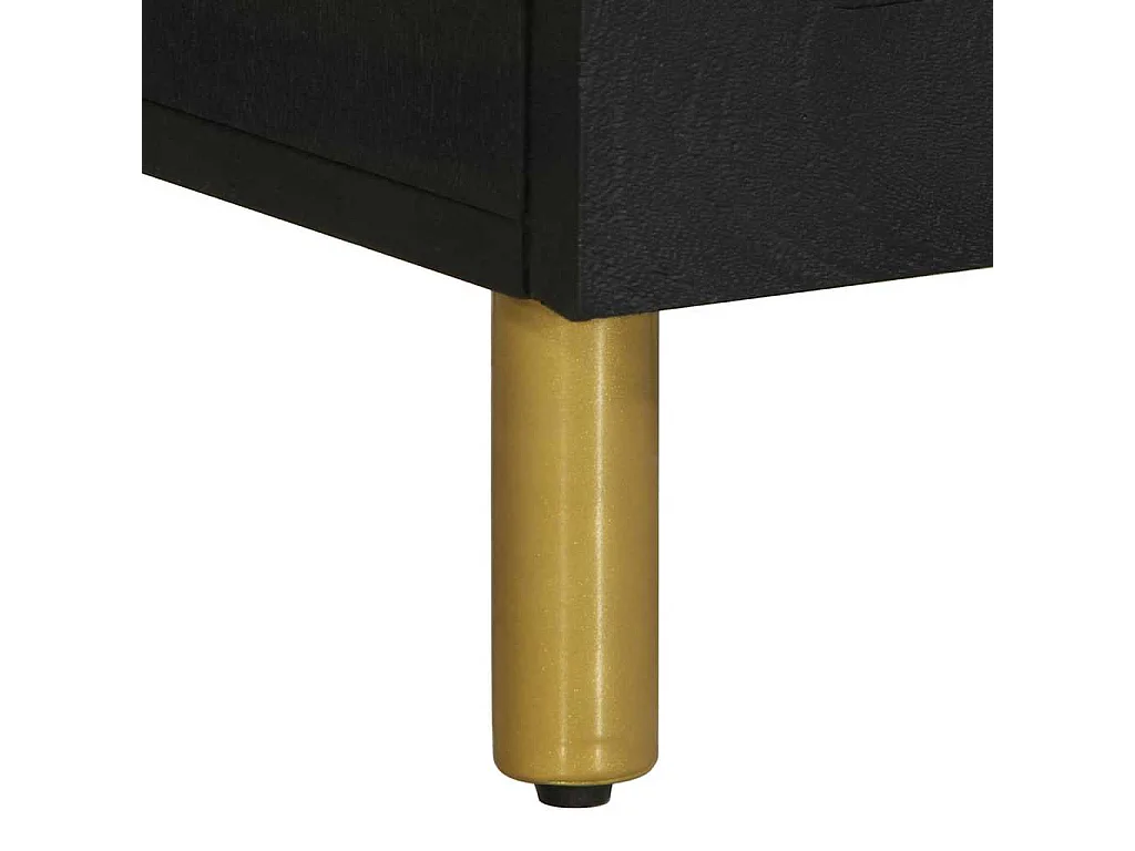 Table de chevet noir 50x33x60 cm bois d'ingénierie