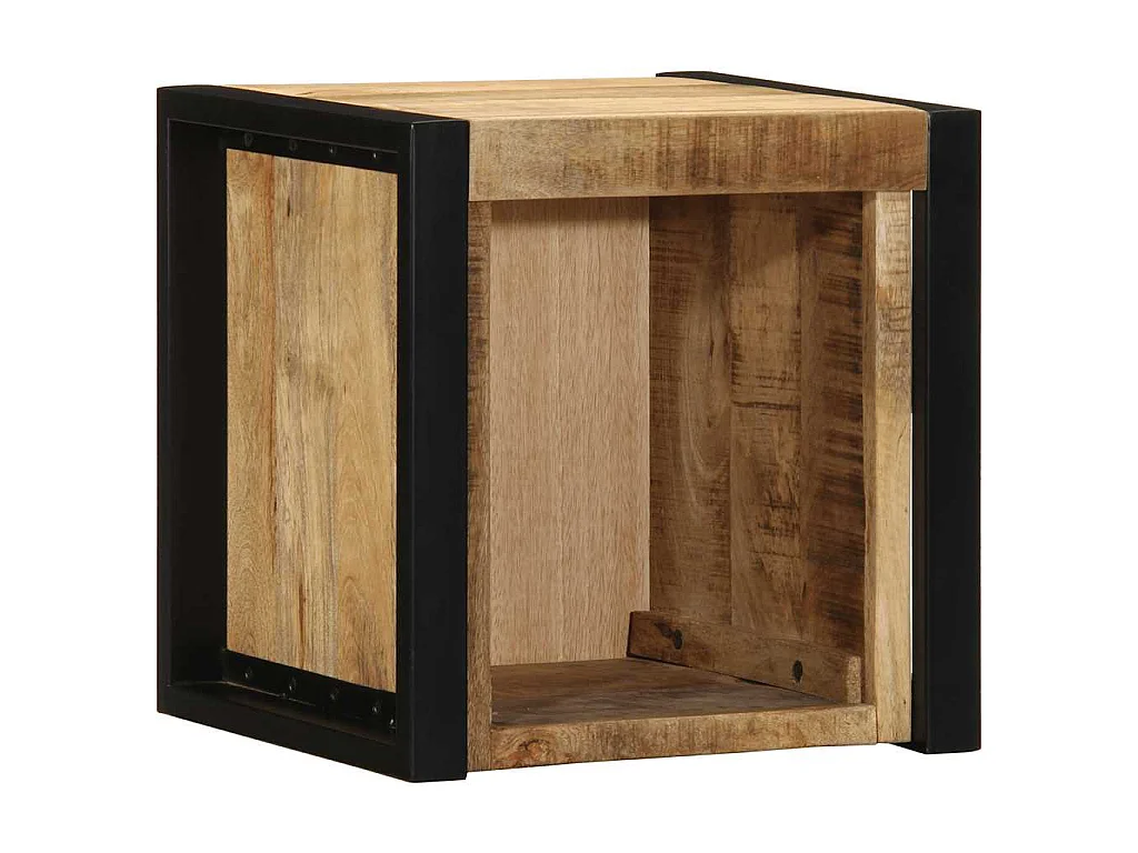 Tables de chevet 2 pcs 40x35x40 cm bois de manguier massif brut
