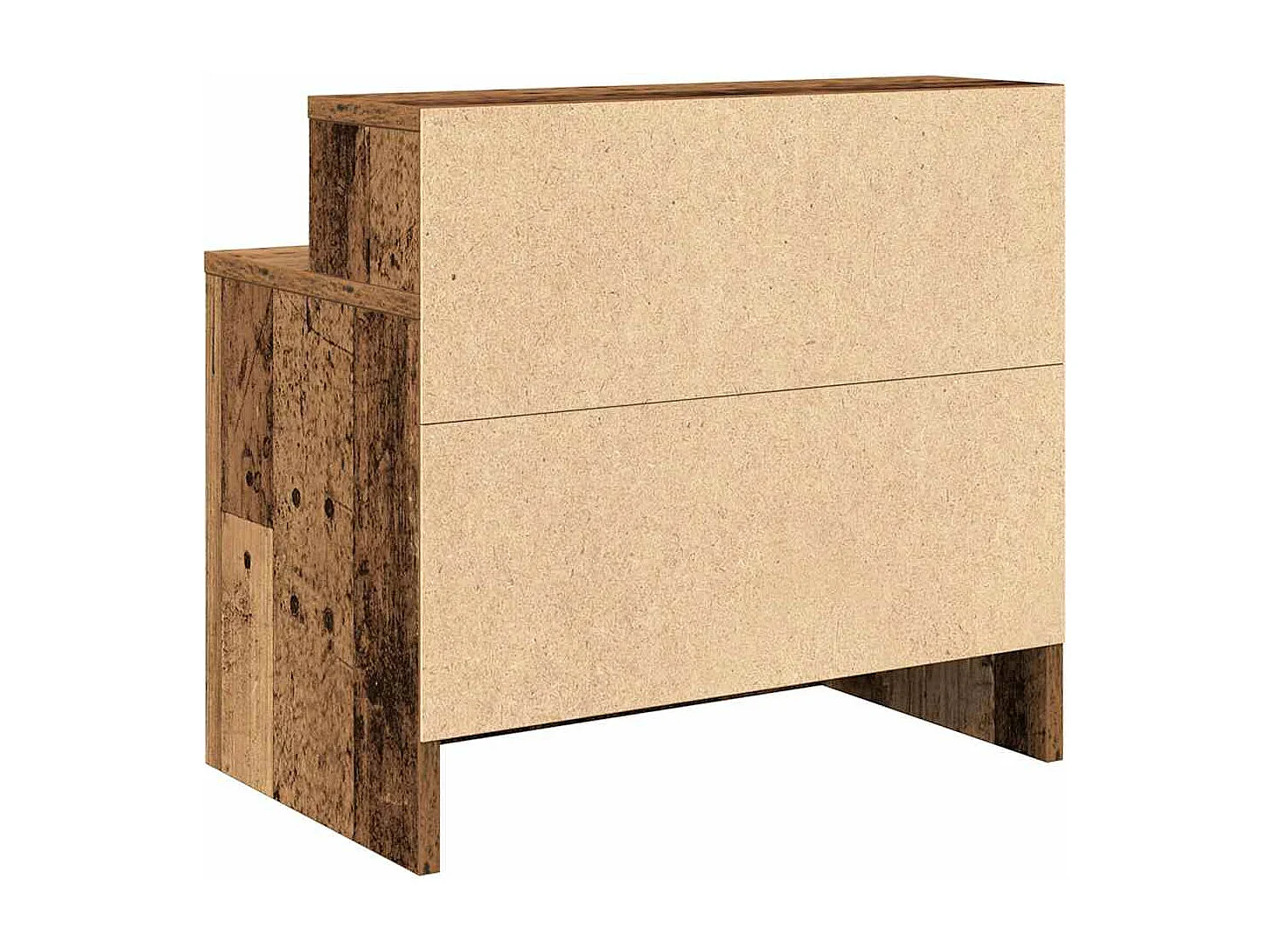 Table de chevet avec tiroir vieux bois 51x31x47 cm