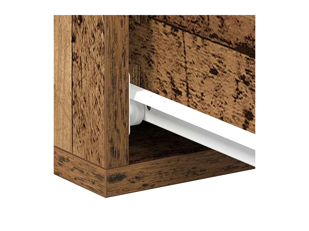 Table de chevet flottante vieux bois bois d'ingénierie