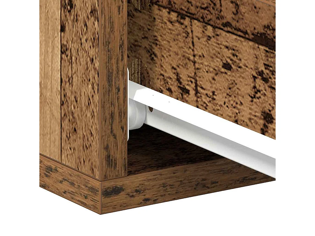 Mesa cabeceira suspensa madeira velha 40x32x15 cm contraplacado