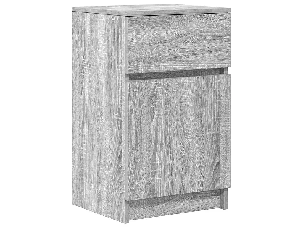 Nachtkastjes 2 st 39x35x65 cm bewerkt hout grijs sonoma eiken