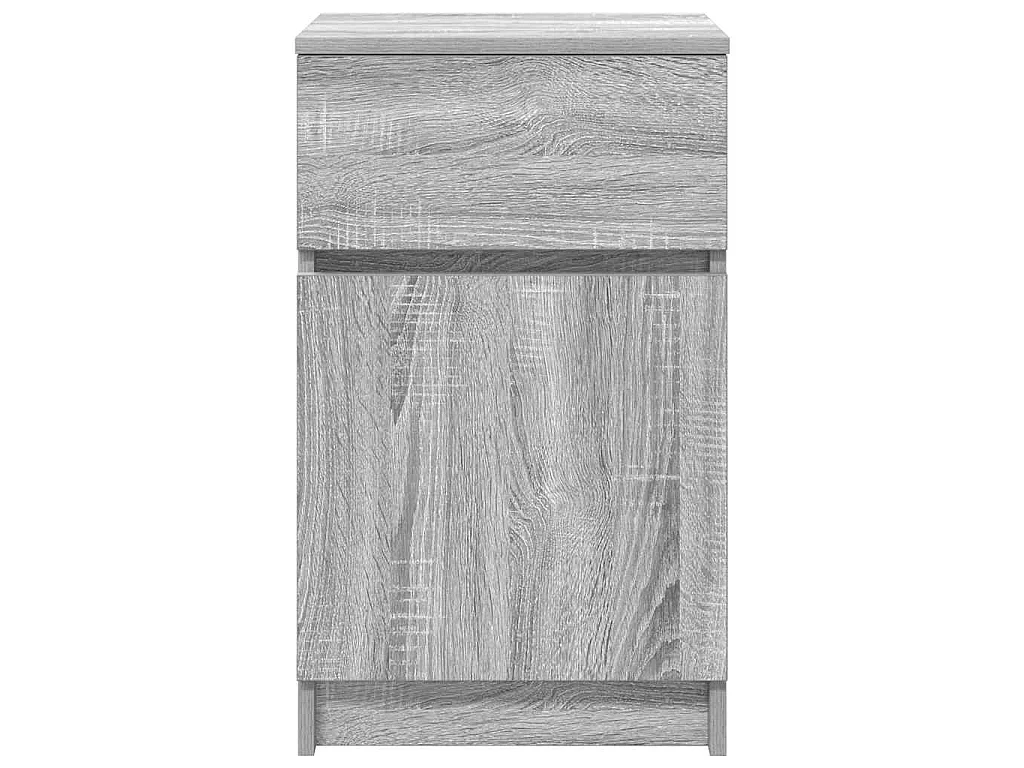 Nachtkastjes 2 st 39x35x65 cm bewerkt hout grijs sonoma eiken