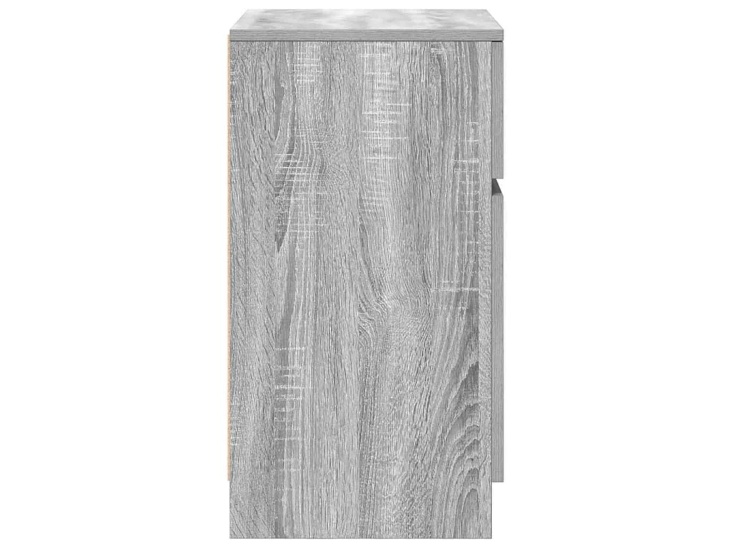 Nachtkastjes 2 st 39x35x65 cm bewerkt hout grijs sonoma eiken