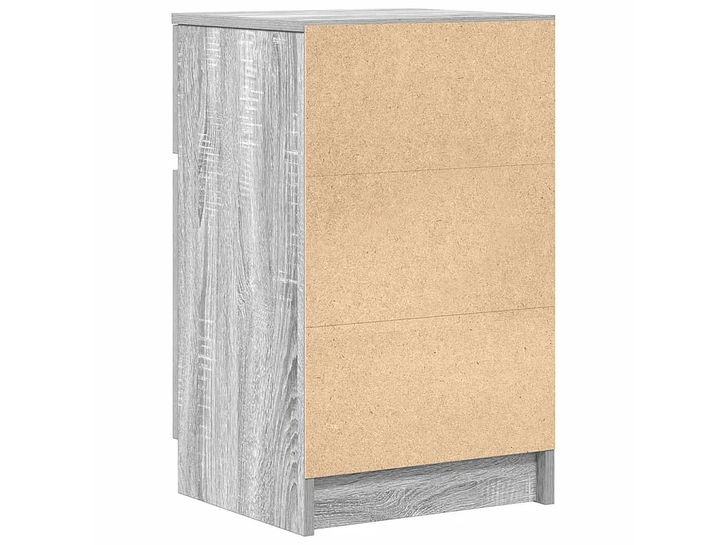 Nachtkastjes 2 st 39x35x65 cm bewerkt hout grijs sonoma eiken