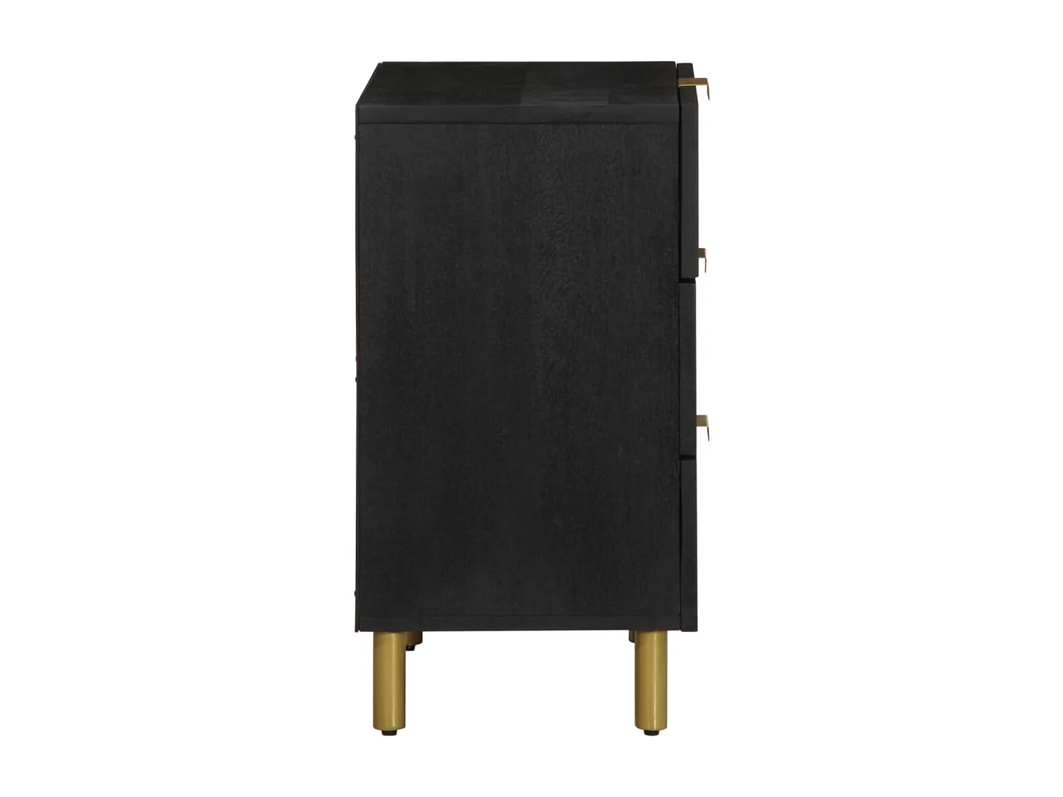 Table de chevet noir 50x33x62 cm bois d'ingénierie