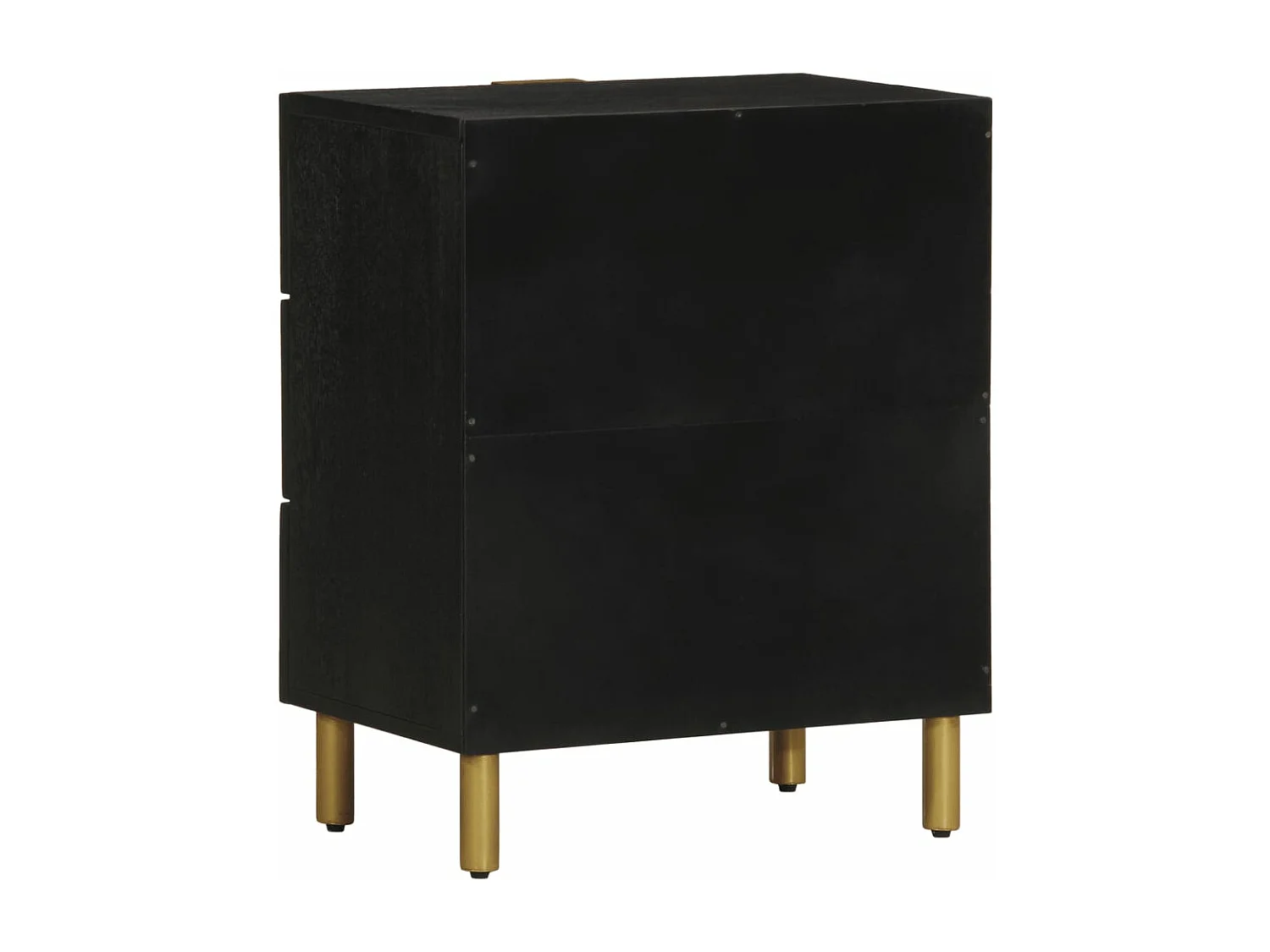 Table de chevet noir 50x33x62 cm bois d'ingénierie