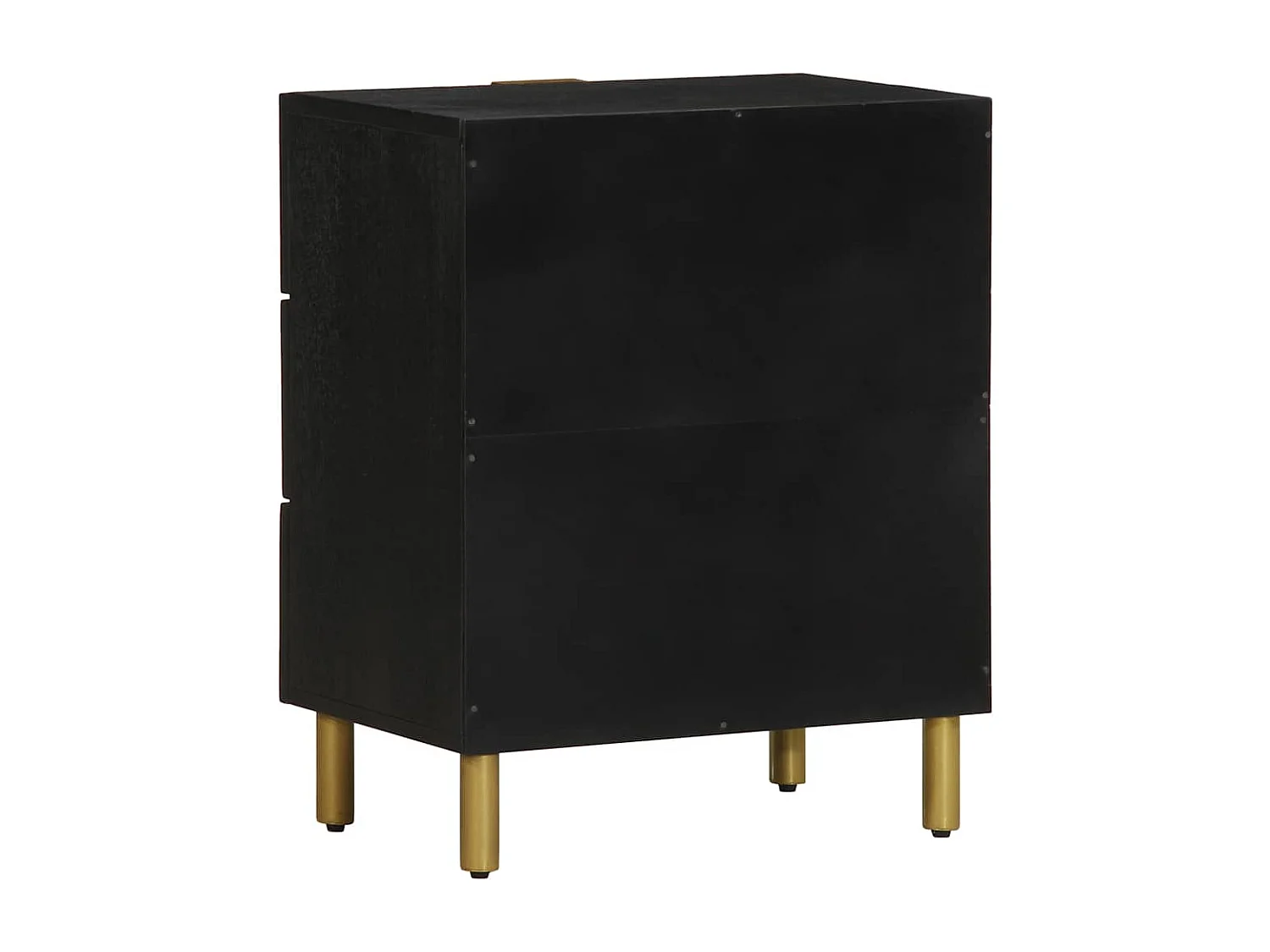 Table de chevet noir 50x33x62 cm bois d'ingénierie