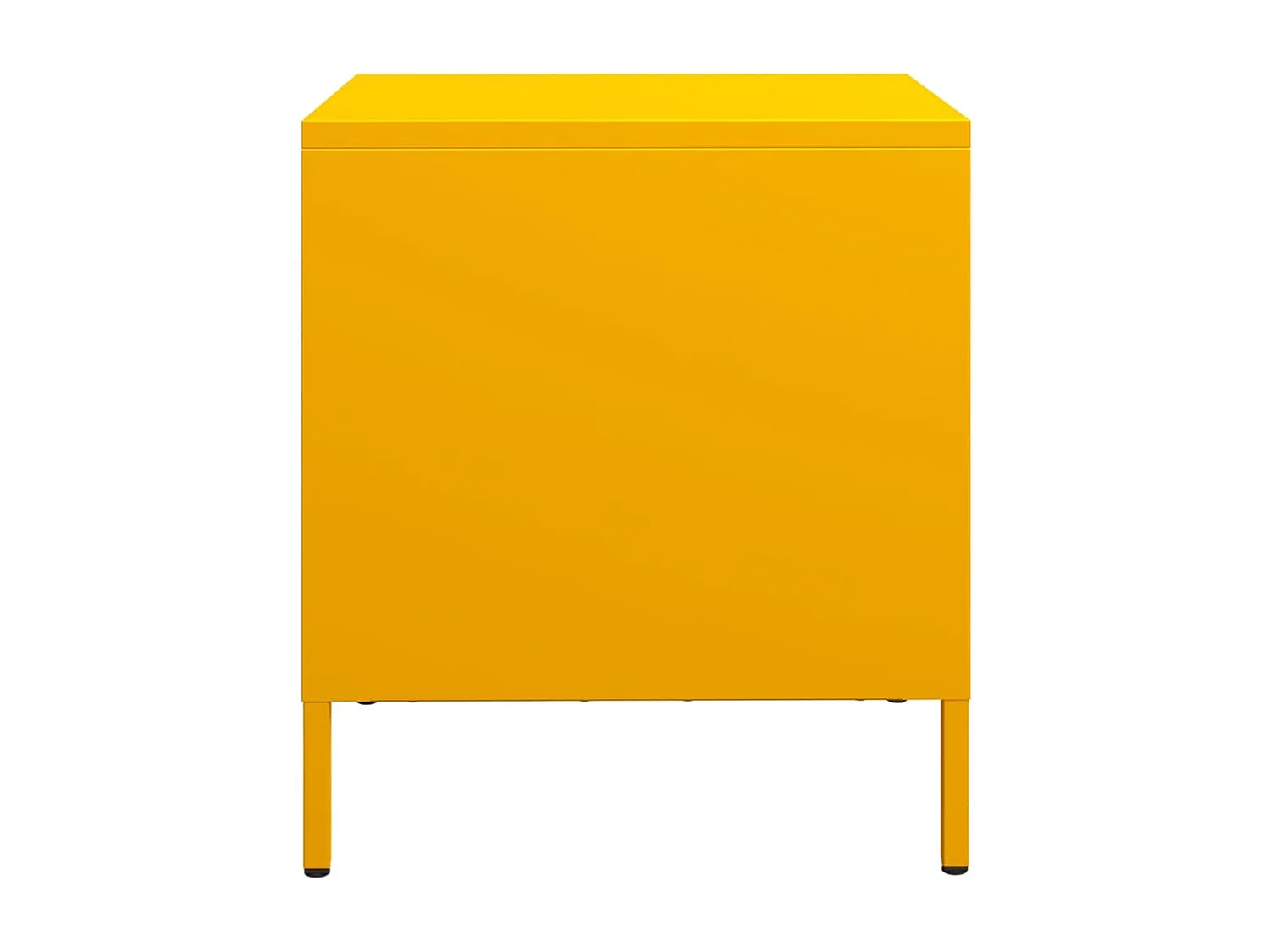 Table de chevet jaune moutarde 35x39x43,5 cm acier