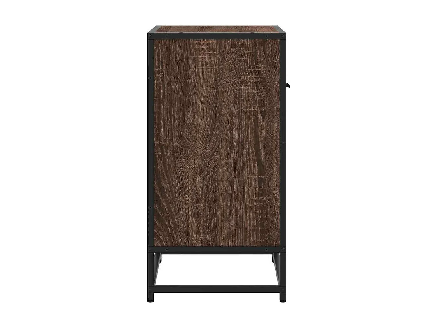 Table de chevet chêne marron 60x31x60 cm bois ingénierie métal