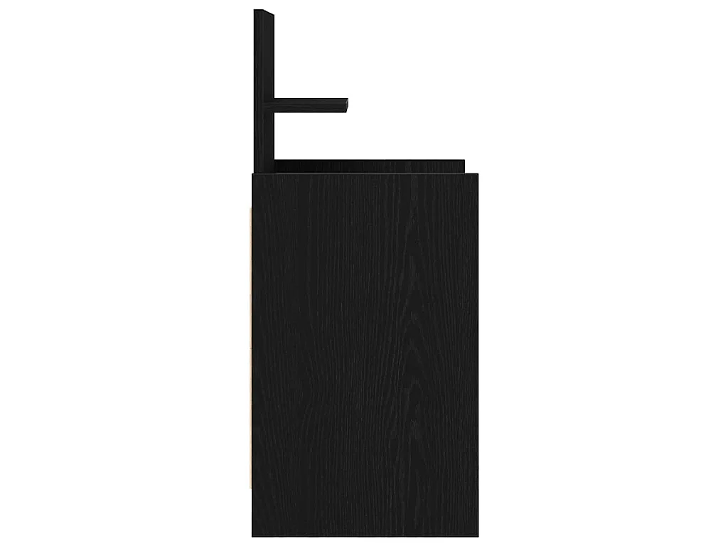 Nachttisch mit 2 Schubladen Schwarz 38x34x80 cm