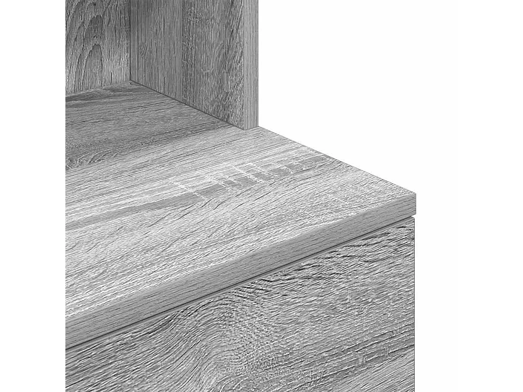 Mesa cabeceira 39x35x125 cm derivados madeira sonoma cinzento