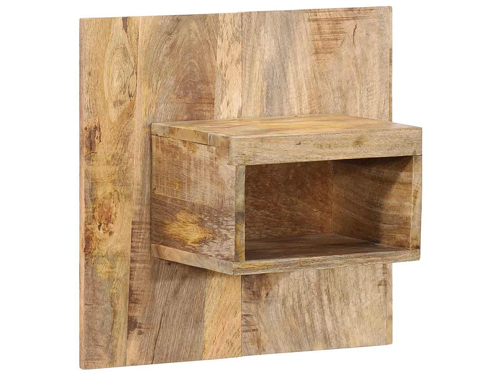 Table de chevet 50x27x50 cm bois massif de manguier brut