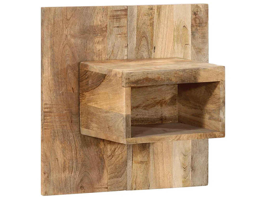 Table de chevet 50x27x50 cm bois massif de manguier brut