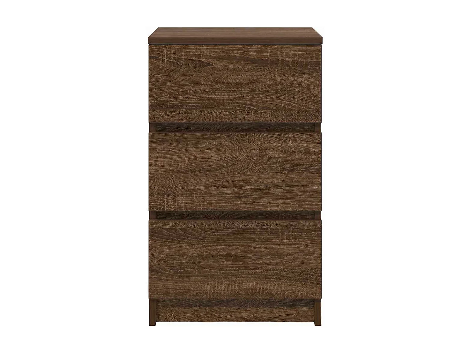Table de chevet avec 3 tiroirs chêne marron 39x35x65 cm