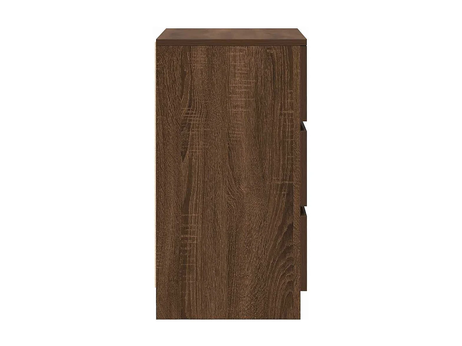 Table de chevet avec 3 tiroirs chêne marron 39x35x65 cm