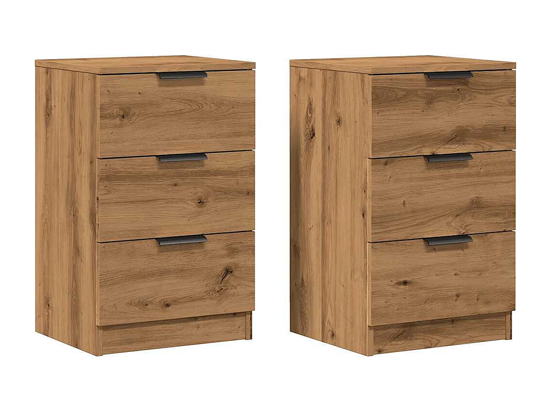 Nachttische 2 Stk. Artisan-Eiche 40x36x65 cm Holzwerkstoff