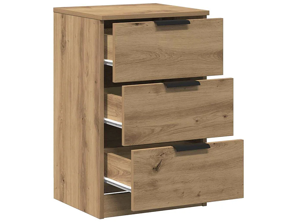 Tables de chevet 2 pcs chêne artisanal bois d'ingénierie