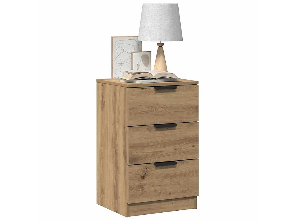 Tables de chevet 2 pcs chêne artisanal bois d'ingénierie