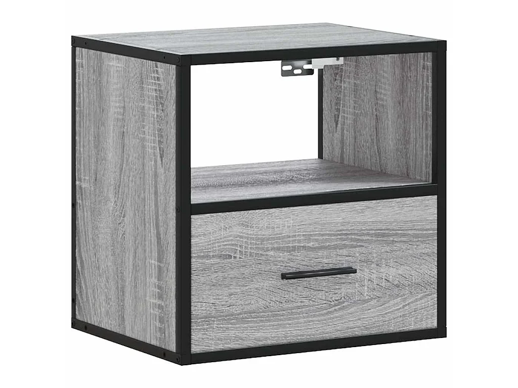 Wand-Nachttische 2 Stk. Grau Sonoma 40x31x39,5 cm