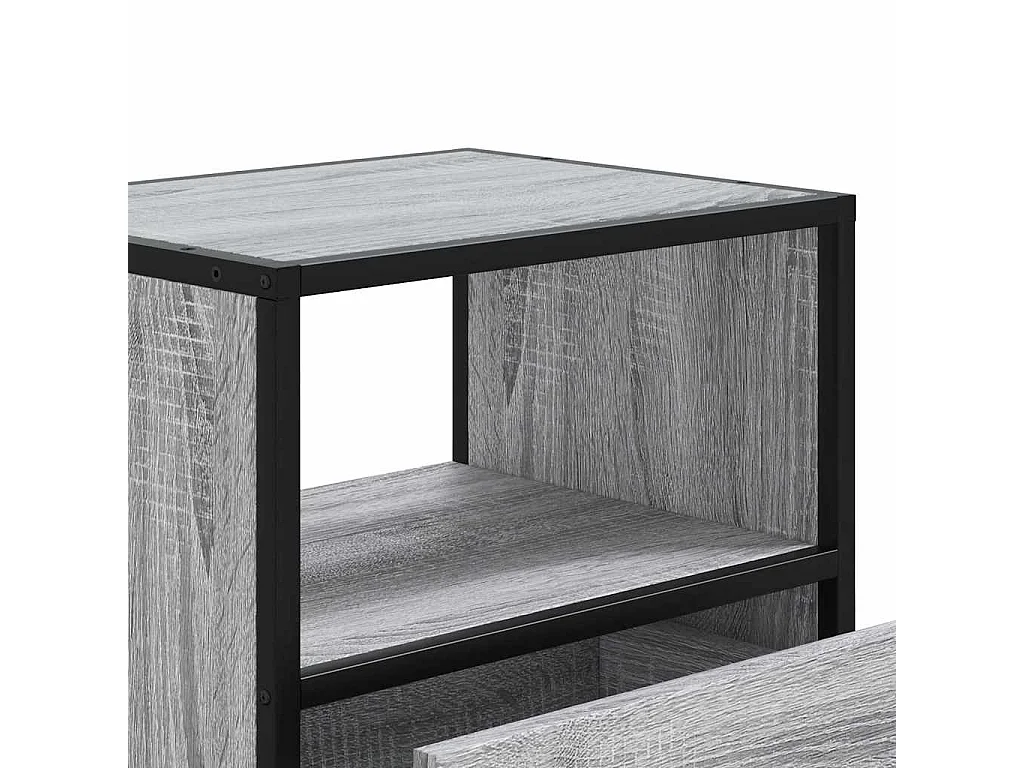Wand-Nachttische 2 Stk. Grau Sonoma 40x31x39,5 cm